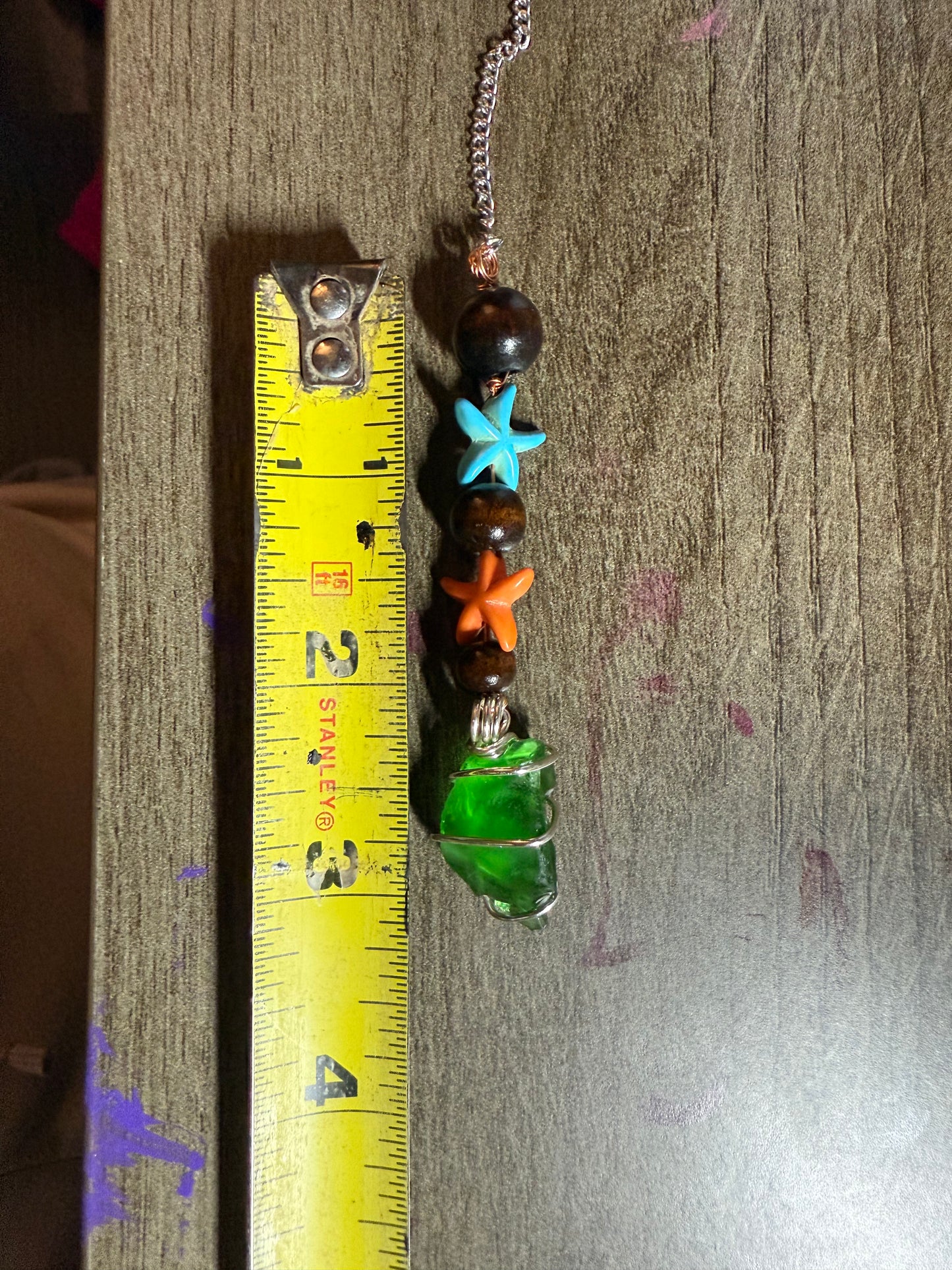 Handmade Green Sea Witch Pendulum