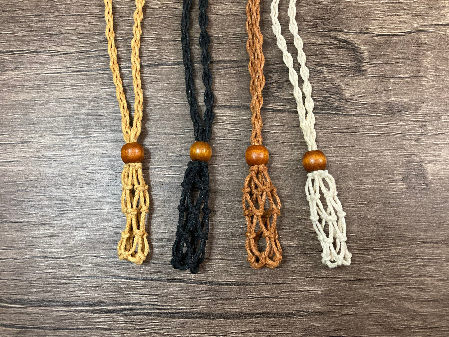 Macrame Crystal Cage necklace