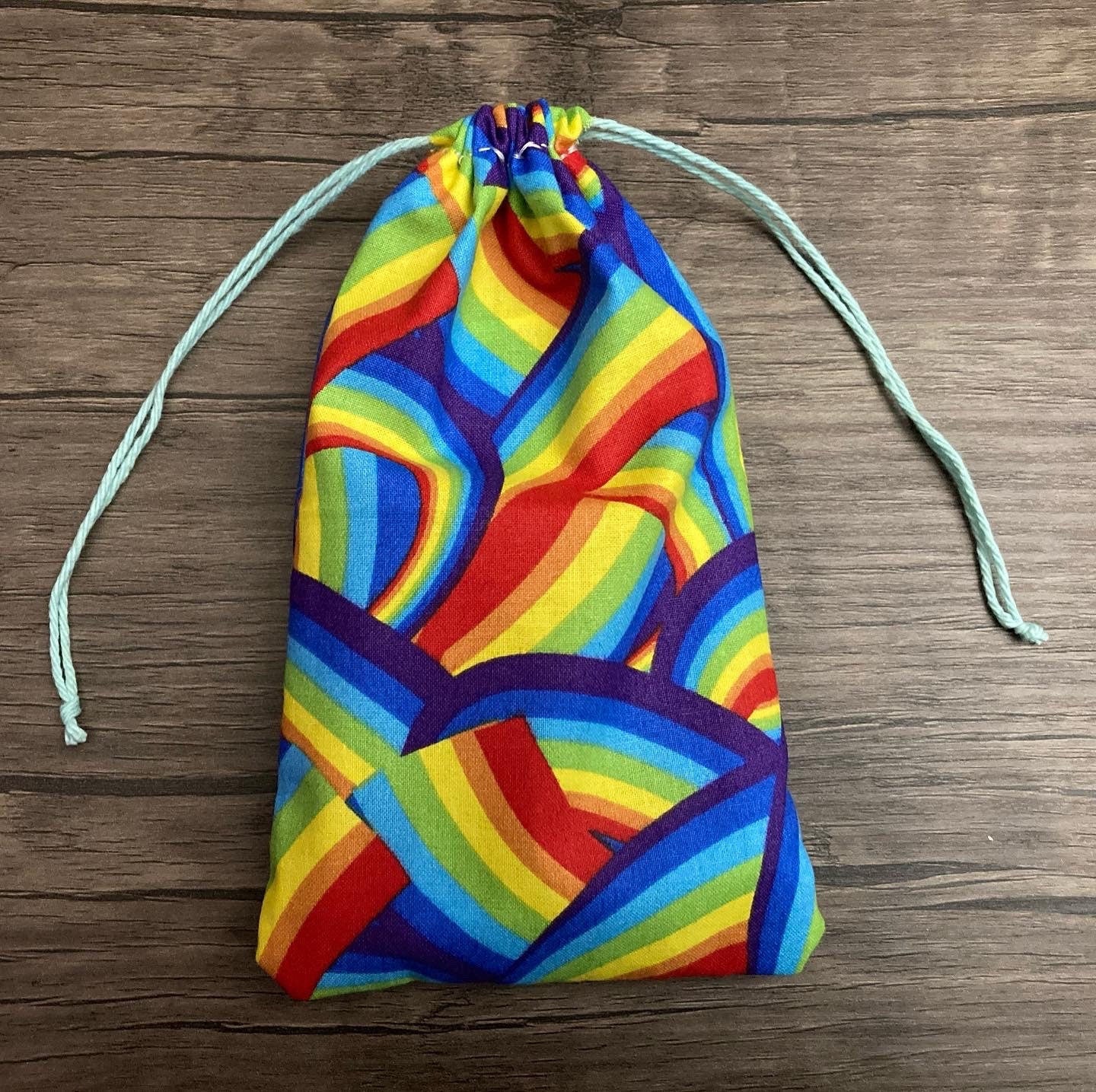 Handmade Cotton Tarot Bag (For Charity #1 Rainbows)