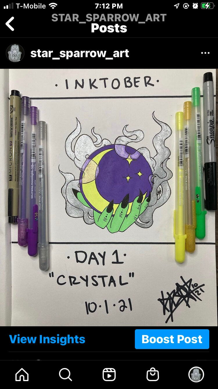 Original Art | Stay Wild Moon Child | 3x3 Vinyl Sticker