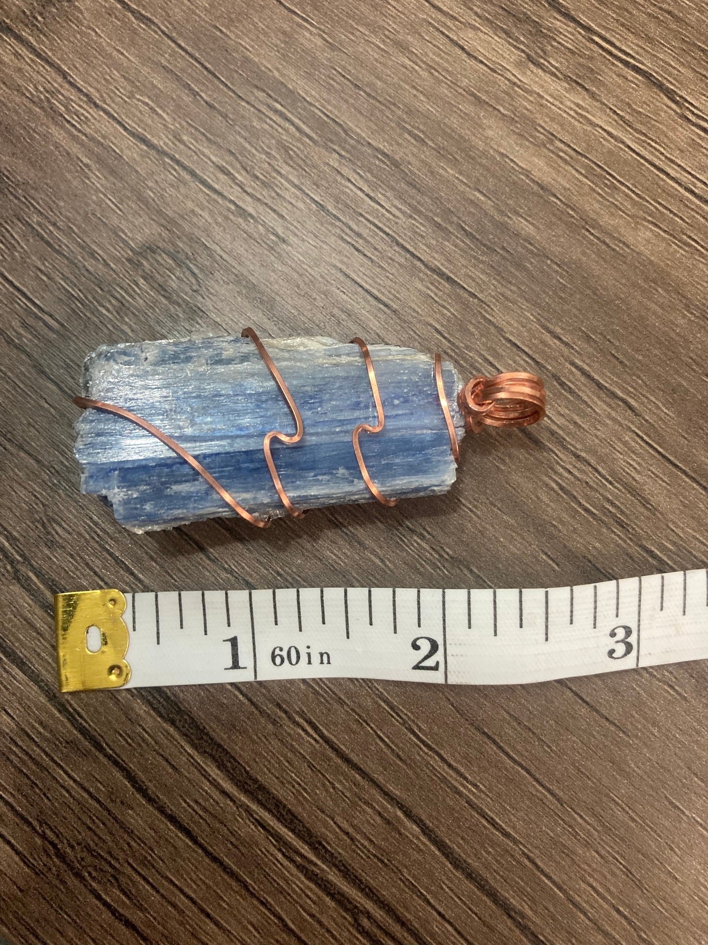 Wire Wrapped Blue Kyanite necklaces