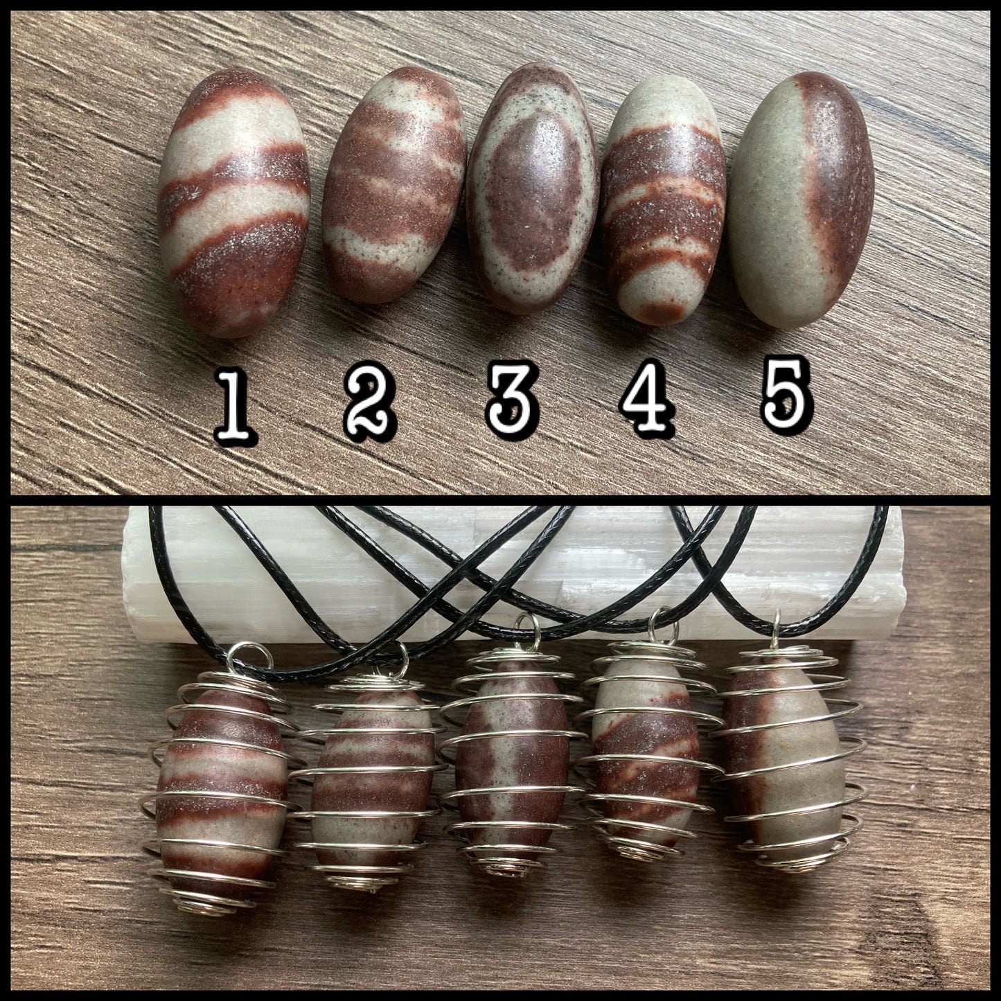 Mini Shiva Lingam Stone Cage Necklace