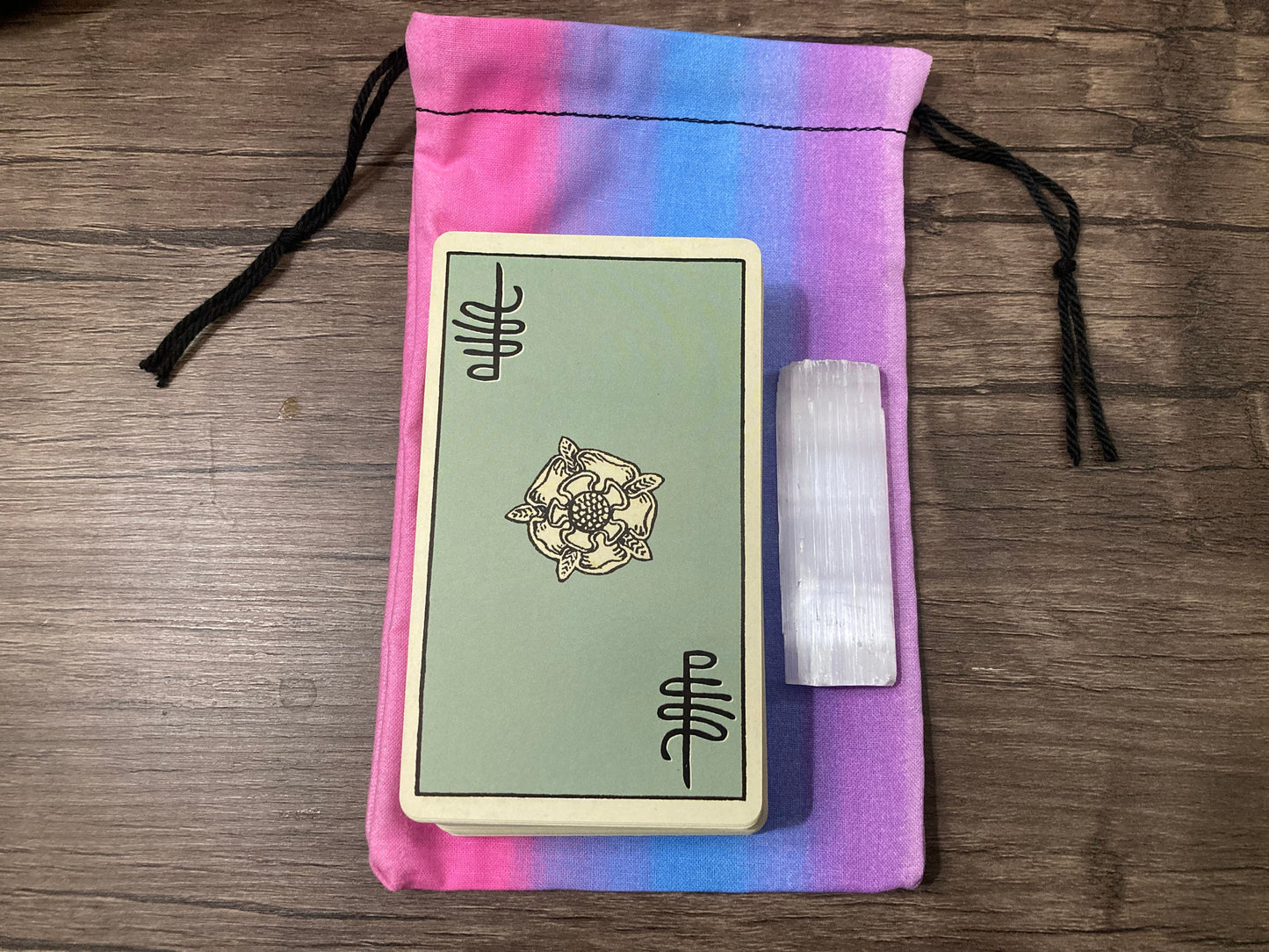 Handmade Cotton Tarot Bag | Pink Ombre