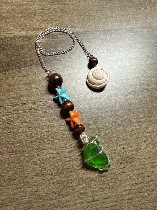 Handmade Green Sea Witch Pendulum