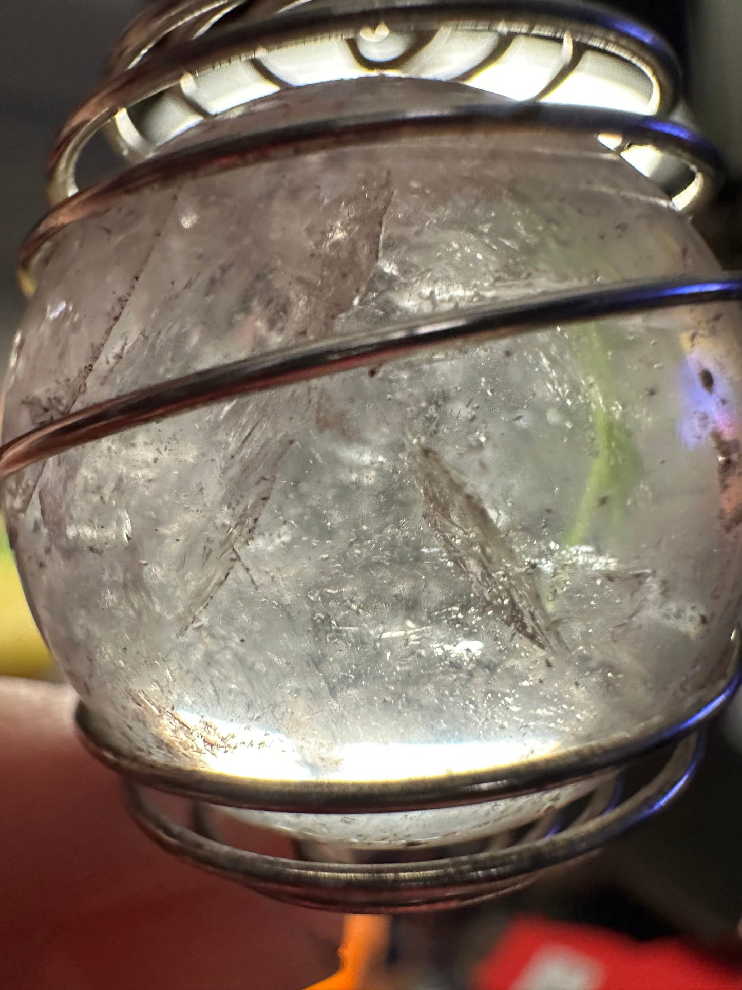 Large Divination Quartz Scrying necklace