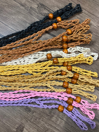 Macrame Crystal Cage necklace