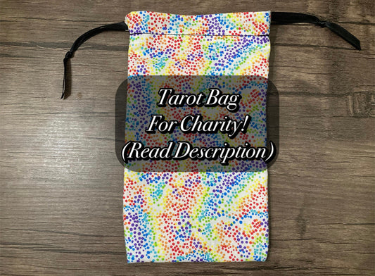 Handmade Cotton Tarot Bag (For Charity #4 Dots)