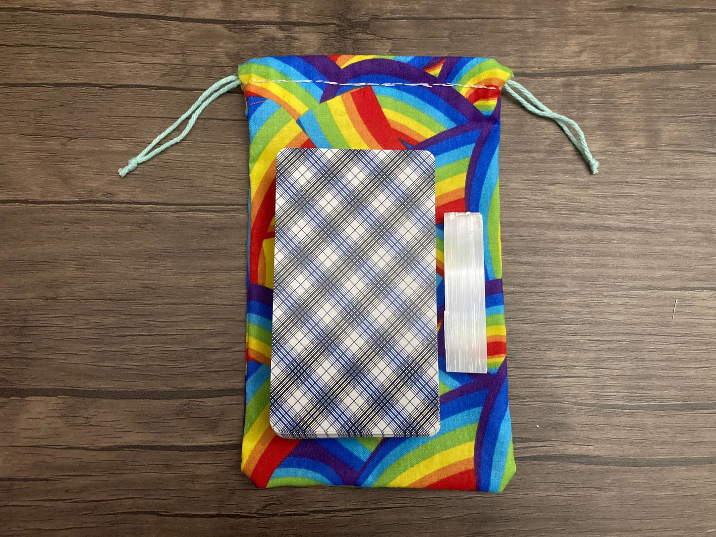 Handmade Cotton Tarot Bag (For Charity #1 Rainbows)