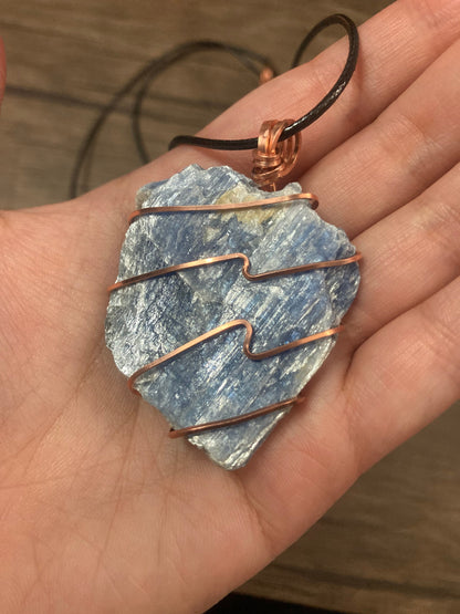 Wire Wrapped Blue Kyanite