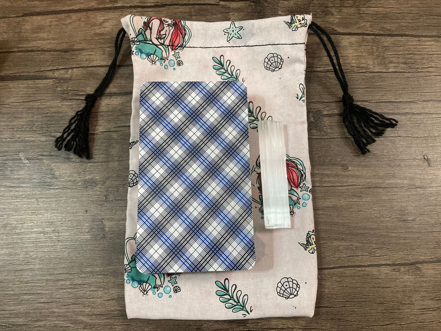 Handmade Cotton Tarot Bag | Mermaid and Fish