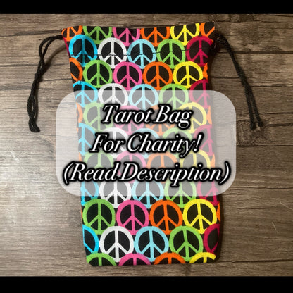 Handmade Cotton Tarot Bag (For Charity #3 Peace)